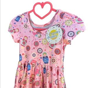 Charlies Project Pink Twirl Dress Matryoshka Nesting Dolls 2T New